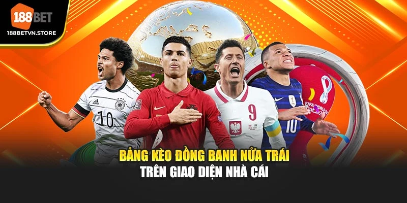 Bảng kèo đồng banh nửa trái trên giao diện nhà cái